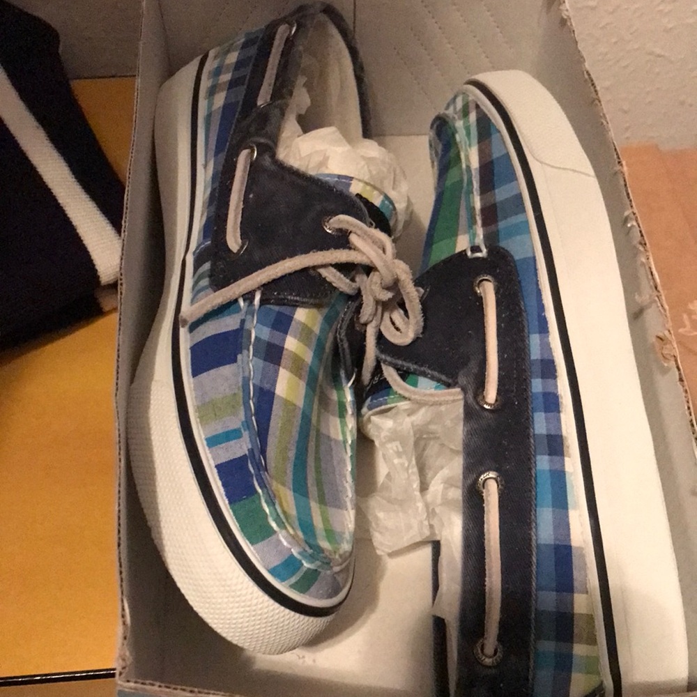 Plaid Boat Shoes